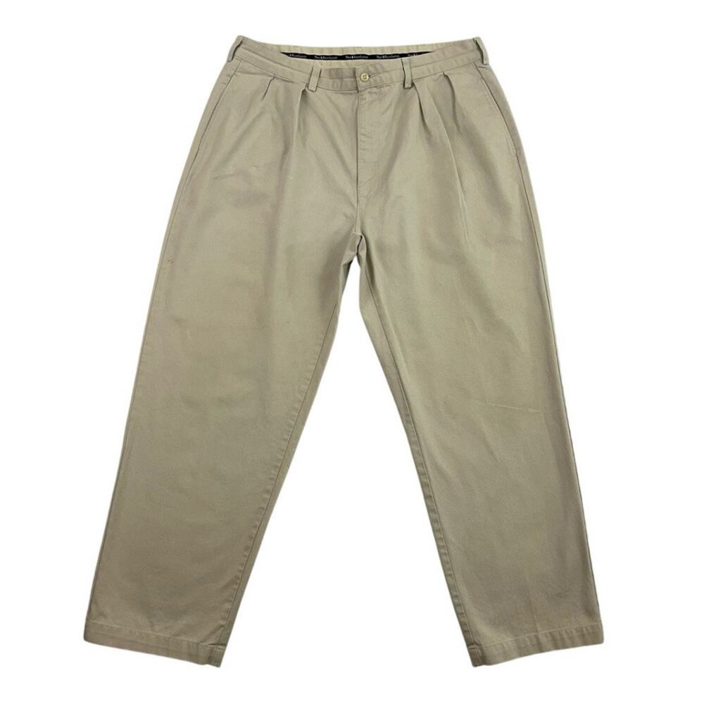 Vintage Polo Ralph Lauren Pants Mens 38x30 Andrew Pleated Khaki Preppy Grandpa